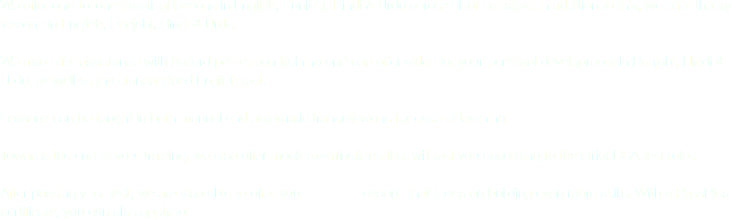 We offer one-to-one practical lessons in English, Punjabi, Hindi & Urdu across all of our sites. In addition to this, we offer theory lessons in English, Punjabi, Hindi & Urdu. We also offer assistance with hazard perception training and can offer aides for your personal development in Punjabi, Hindi & Urdu, as well as the standardised English test. Lessons can be taught in both manual and automatic transmissions for ease of learning. Towards the end of your training, we also offer mock examinations that will test you according to the strict DSA test rules. After passing your test, we are also able to offer you PassPlus lessons that focus on building even more skills. With a PassPlus certificate, you can also apply for lower insurance premiums.